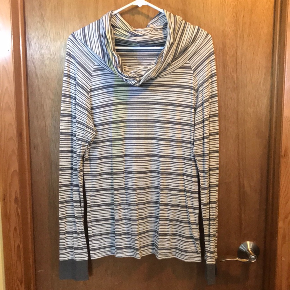 Toad&Co 100% Organic Cotton Cowl Neck Long Sleeve Tunic Tee Women’s Large